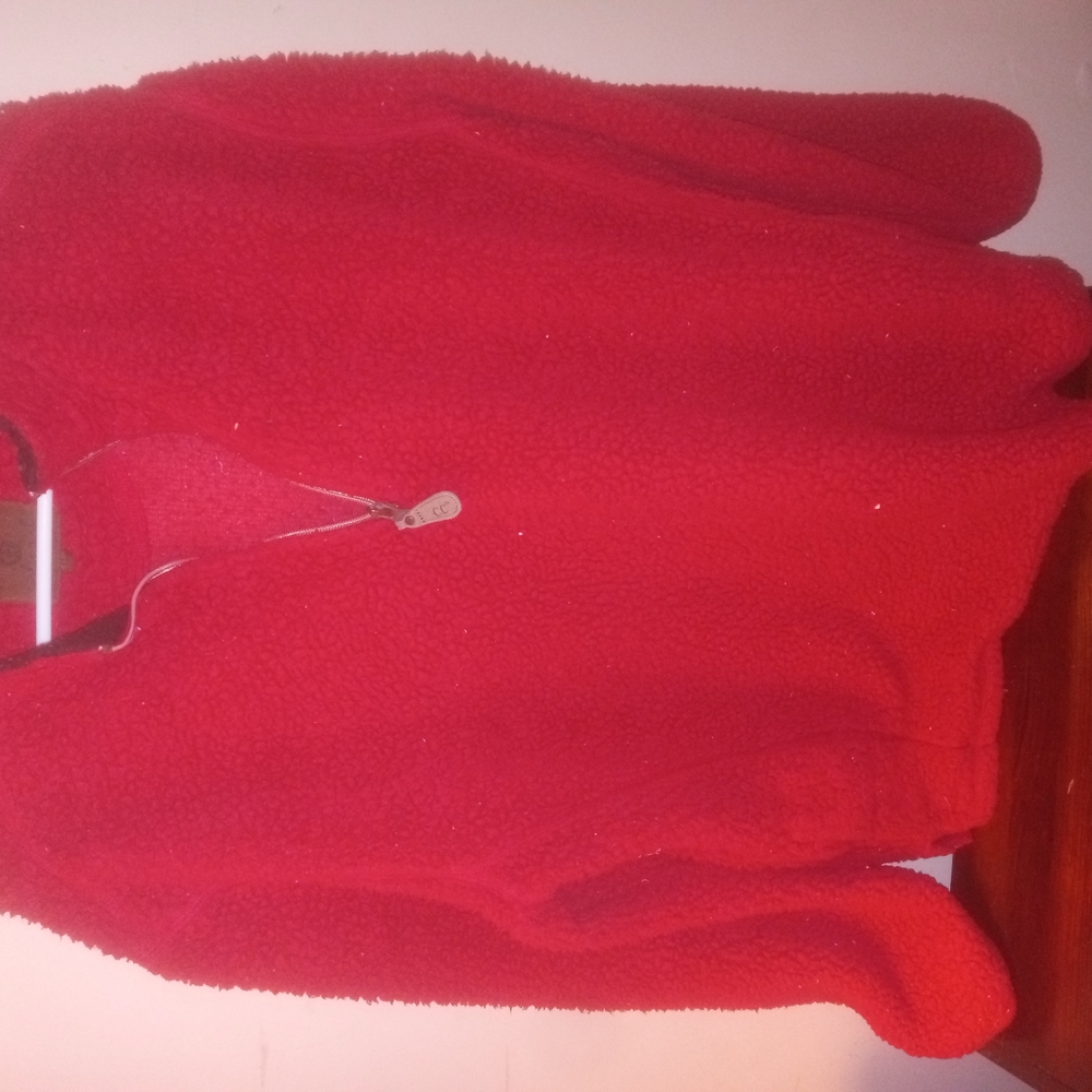 Cozy Red Fleece Pullover